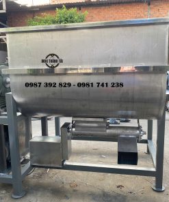 Máy trộn nằm ngang cửa xả trục vít